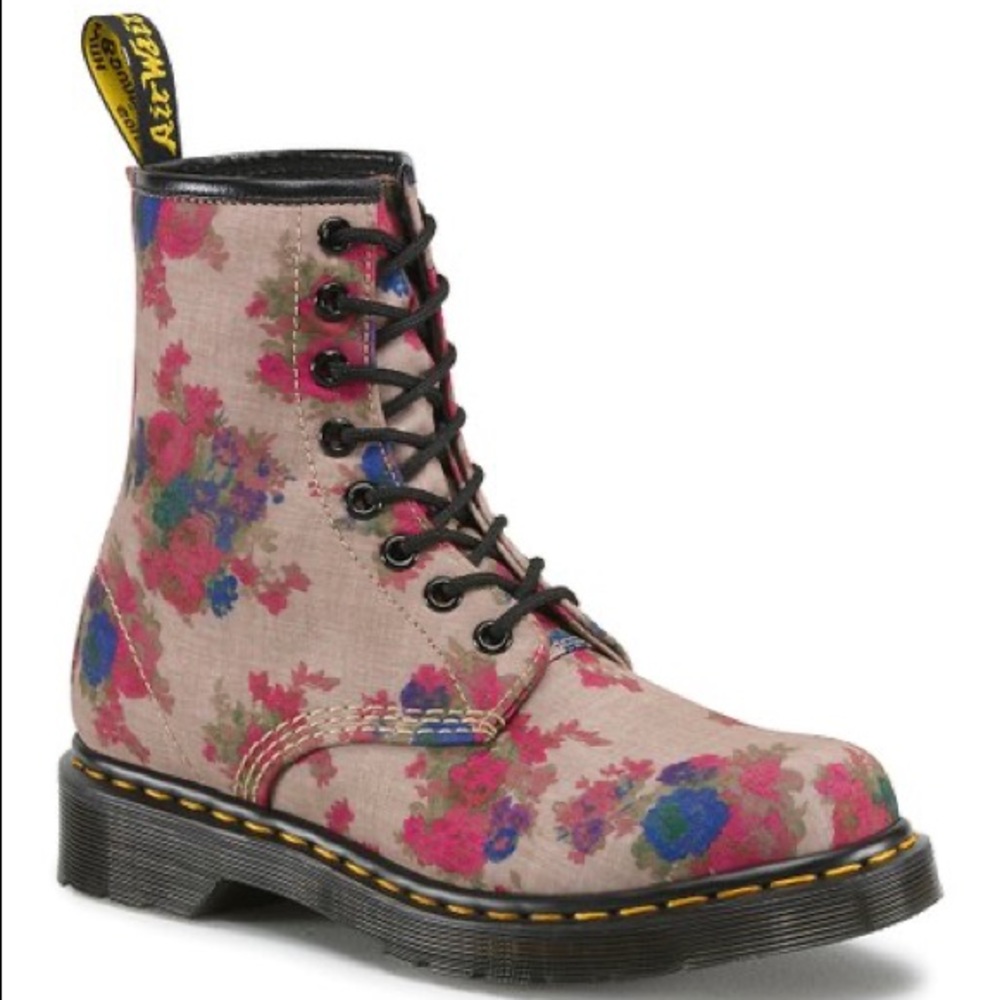 Dr. Martens | Delaney Taupe Floral Print Boot 2